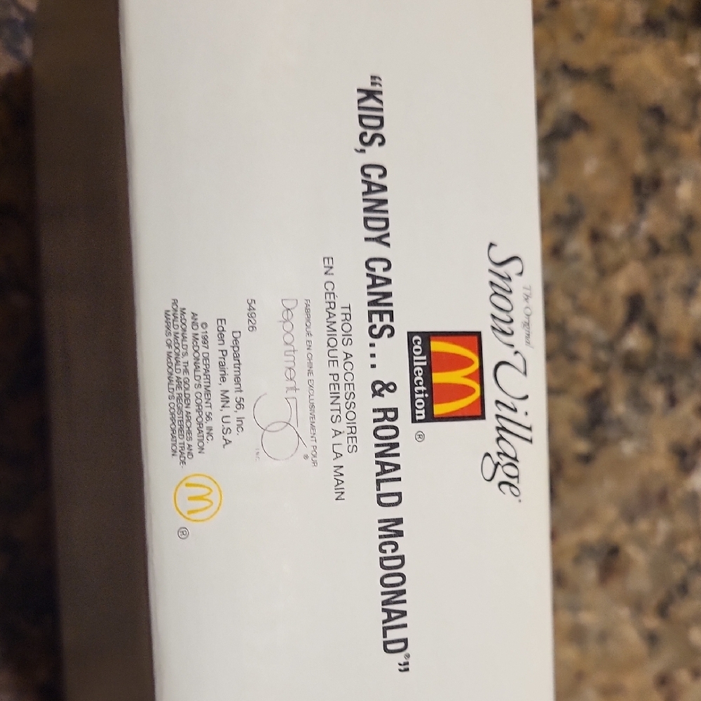 Dept 56 - Snow Village - "Kids, Candy Canes & Ronald McDonald - Picture 9 of 10